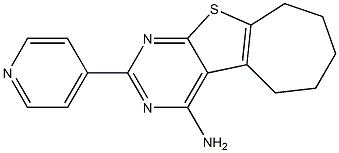 2-(4-pyridyl)-6,7,8,9-tetrahydro-5H-cyclohepta[4,5]thieno[2,3-d]pyrimidin-4-amine Struktur