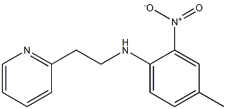 N1-[2-(2-pyridyl)ethyl]-4-methyl-2-nitroaniline Struktur