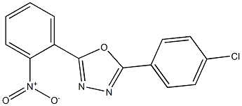 2-(4-chlorophenyl)-5-(2-nitrophenyl)-1,3,4-oxadiazole Struktur