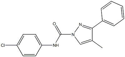 N1-(4-chlorophenyl)-4-methyl-3-phenyl-1H-pyrazole-1-carboxamide Struktur