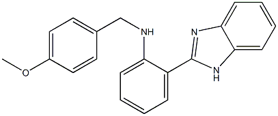 N1-(4-methoxybenzyl)-2-(1H-benzo[d]imidazol-2-yl)aniline Struktur