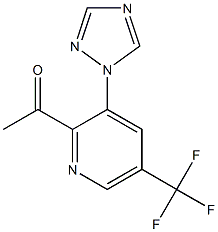 1-[3-(1H-1,2,4-triazol-1-yl)-5-(trifluoromethyl)-2-pyridinyl]-1-ethanone Struktur