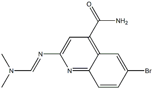 6-bromo-2-{[(dimethylamino)methylidene]amino}quinoline-4-carboxamide Struktur