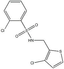 N1-[(3-chloro-2-thienyl)methyl]-2-chlorobenzene-1-sulfonamide Struktur