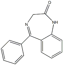 5-phenyl-1,3-dihydro-2H-1,4-benzodiazepin-2-one Struktur