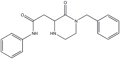 N1-phenyl-2-(4-benzyl-3-oxo-2-piperazinyl)acetamide Struktur