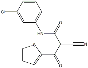 N1-(3-chlorophenyl)-2-cyano-3-oxo-3-(2-thienyl)propanamide Struktur