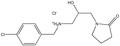 N-(4-chlorobenzyl)-2-hydroxy-3-(2-oxo-1-pyrrolidinyl)-1-propanaminium chloride Struktur