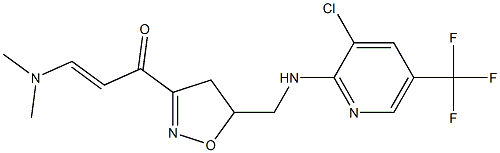 1-[5-({[3-chloro-5-(trifluoromethyl)-2-pyridinyl]amino}methyl)-4,5-dihydro-3-isoxazolyl]-3-(dimethylamino)-2-propen-1-one Struktur