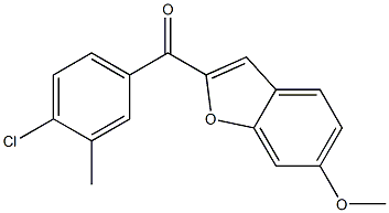 (4-chloro-3-methylphenyl)(6-methoxybenzo[b]furan-2-yl)methanone Struktur