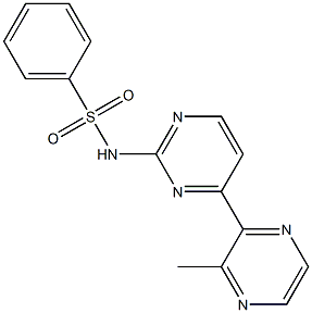 N1-[4-(3-methylpyrazin-2-yl)pyrimidin-2-yl]benzene-1-sulfonamide Struktur