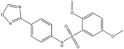 N1-[4-(1,2,4-oxadiazol-3-yl)phenyl]-2,5-dimethoxybenzene-1-sulfonamide Struktur