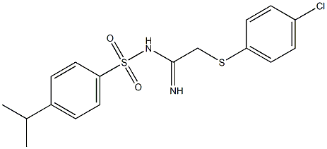 N1-{2-[(4-chlorophenyl)thio]ethanimidoyl}-4-isopropylbenzene-1-sulfonamide Struktur