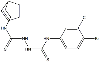 N1-bicyclo[2.2.1]hept-5-en-2-yl-N2-(4-bromo-3-chlorophenyl)hydrazine-1,2-dicarbothioamide Struktur