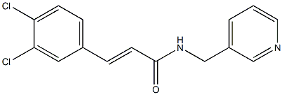 N1-(3-pyridylmethyl)-3-(3,4-dichlorophenyl)acrylamide Struktur