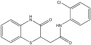 N1-(2-chlorophenyl)-2-(3-oxo-3,4-dihydro-2H-1,4-benzothiazin-2-yl)acetamide Struktur