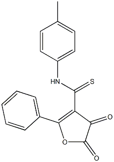 N3-(4-methylphenyl)-4,5-dioxo-2-phenyl-4,5-dihydrofuran-3-carbothioamide Struktur