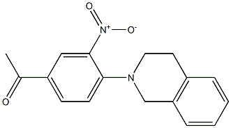 1-[3-nitro-4-(1,2,3,4-tetrahydroisoquinolin-2-yl)phenyl]ethan-1-one Struktur