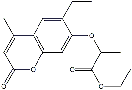 ethyl 2-[(6-ethyl-4-methyl-2-oxo-2H-chromen-7-yl)oxy]propanoate Struktur