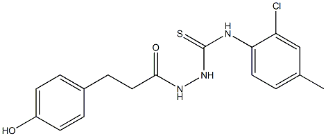 N1-(2-chloro-4-methylphenyl)-2-[3-(4-hydroxyphenyl)propanoyl]hydrazine-1-carbothioamide Struktur