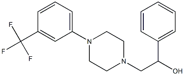 1-phenyl-2-{4-[3-(trifluoromethyl)phenyl]piperazino}-1-ethanol Struktur