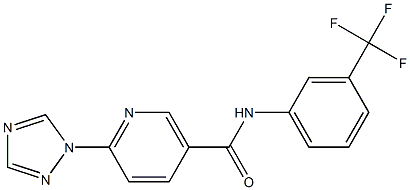 6-(1H-1,2,4-triazol-1-yl)-N-[3-(trifluoromethyl)phenyl]nicotinamide Struktur