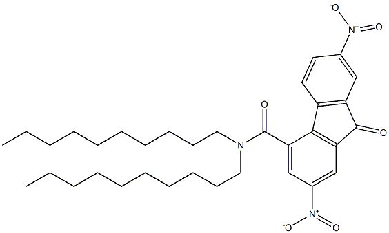 N4,N4-didecyl-2,7-dinitro-9-oxo-9H-fluorene-4-carboxamide Struktur