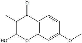 2-hydroxy-7-methoxy-3-methylchroman-4-one Struktur