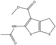 methyl 2-(acetylamino)-4,5-dihydrothieno[2,3-b]thiophene-3-carboxylate Struktur