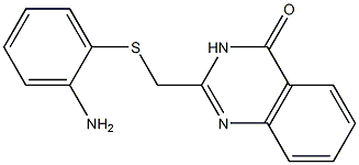 2-{[(2-aminophenyl)thio]methyl}-3,4-dihydroquinazolin-4-one Struktur