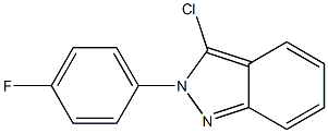 3-chloro-2-(4-fluorophenyl)-2H-indazole Struktur