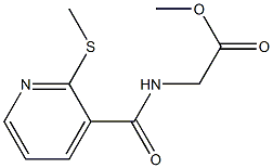 methyl 2-({[2-(methylthio)-3-pyridyl]carbonyl}amino)acetate Struktur