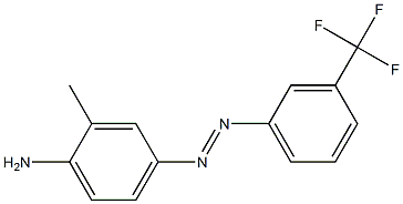 2-methyl-4-{2-[3-(trifluoromethyl)phenyl]diaz-1-enyl}aniline Struktur