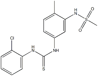 N-(5-{[(2-chloroanilino)carbothioyl]amino}-2-methylphenyl)methanesulfonamide Struktur