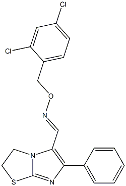 6-phenyl-2,3-dihydroimidazo[2,1-b][1,3]thiazole-5-carbaldehyde O-(2,4-dichlorobenzyl)oxime Struktur