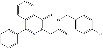 N-(4-chlorobenzyl)-2-[1-oxo-4-phenyl-2(1H)-phthalazinyl]acetamide Struktur