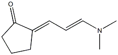 2-[3-(dimethylamino)prop-2-enylidene]cyclopentan-1-one Struktur