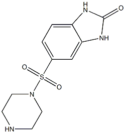 5-(piperazin-1-ylsulfonyl)-1,3-dihydro-2H-benzimidazol-2-one Struktur