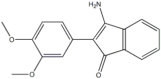 3-amino-2-(3,4-dimethoxyphenyl)-1H-inden-1-one Struktur