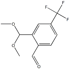 2-(dimethoxymethyl)-4-(trifluoromethyl)benzaldehyde Struktur