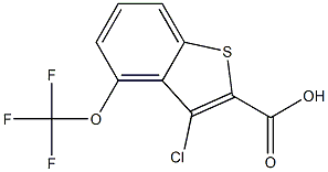 3-chloro-4-(trifluoromethoxy)benzo[b]thiophene-2-carboxylic acid Struktur