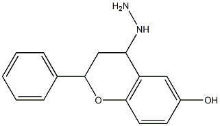 4-hydrazinyl-2-phenylchroman-6-ol Struktur