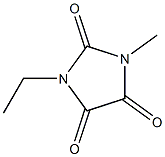 1-ethyl-3-methyl-imidazolidine-2,4,5-trione Struktur