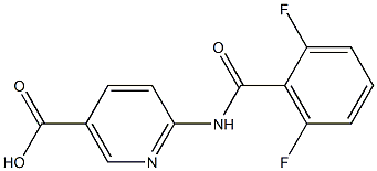 6-(2,6-difluorobenzamido)nicotinic acid Struktur