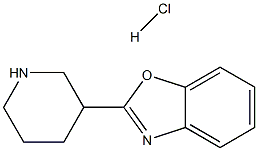 2-Piperidin-3-yl-1,3-benzoxazole hydrochloride Struktur