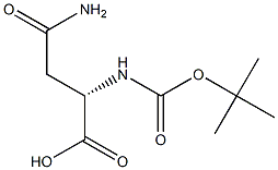 (S)-2-tert-Butoxycarbonylamino-succinamic acid Struktur