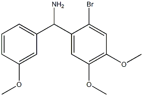 (2-bromo-4,5-dimethoxyphenyl)(3-methoxyphenyl)methanamine Struktur