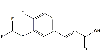 (2E)-3-[3-(difluoromethoxy)-4-methoxyphenyl]acrylic acid Struktur