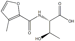 (2S,3R)-3-hydroxy-2-[(3-methyl-2-furoyl)amino]butanoic acid Struktur