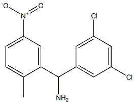 (3,5-dichlorophenyl)(2-methyl-5-nitrophenyl)methanamine Struktur